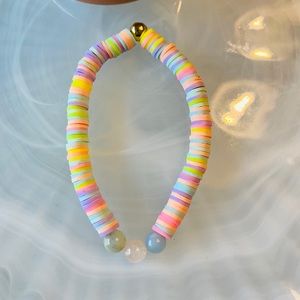 Melon Basil disc bracelet